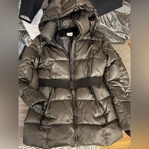 S13 Mid Down Jacket with Zipper and Belt